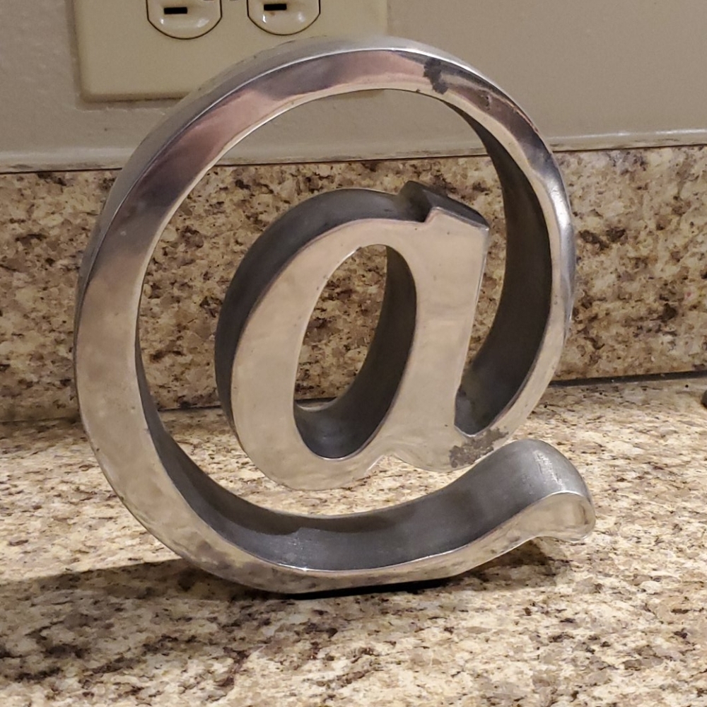 Heavy Stainless Steel Bookend @ Symbol